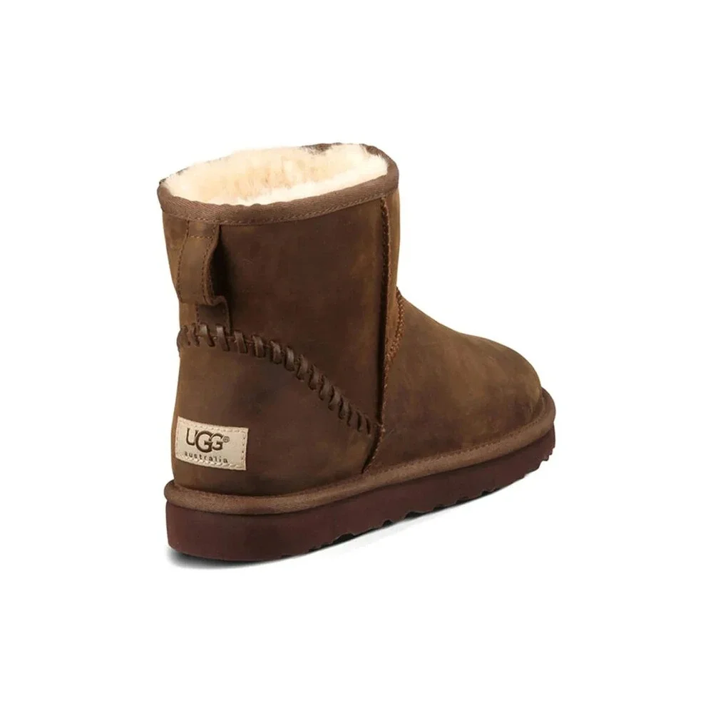 Ugg  Classic Mini Deco Boots Men's Size 12 Shearling Brown Shoes NEW